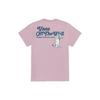 Vans Cat Print Round Neck Short Sleeve T-Shirt Women Tops Light-Purple VN0008ZJBLT