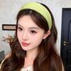 Vertical Thread Sponge Wide Headband Spring Summer High Cranial Top Slim Face Sweet Versatile Women Hair Hoop