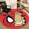 1 Stück Spider-Man Garfield Büro Runder Teppich, Indoor-Matte Geeignet Für Büro, Unter Bürostühlen Schlafzimmer Wohnzimmer Heimdeko, Zimmer Deko