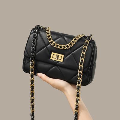 Soma Sieviešu soma ķēde Crossbody Bag Maza soma Augstas kvalitātes ādas maza kvadrātveida soma