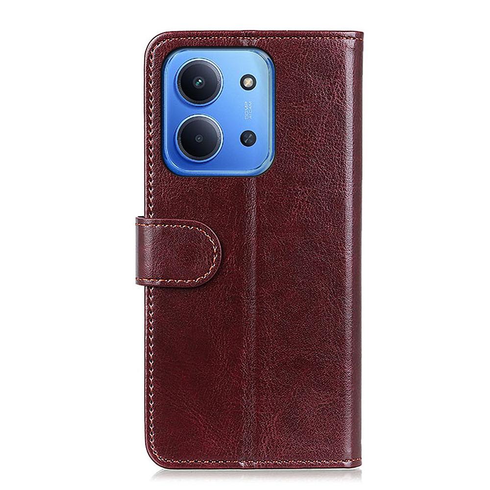 Pro Xiaomi Redmi 15C 4G (Globální) (171 mm)/Poco C85 4G (171 mm) Pouzdro Textura Crazy Horse PU Kůže Stojánek na Telefon Kryt