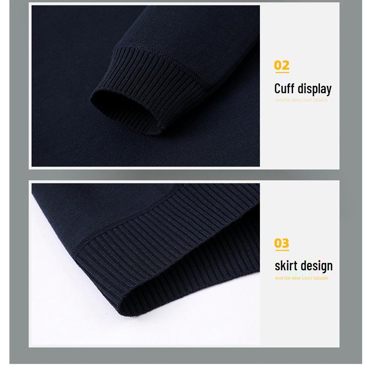 Men's Plus Velvet Sweater for Winter - Warm Knitwear for Middle-Aged and Elderly