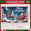 Christmas Decoration Colorful Presents Holiday Banner Santa Claus Banner Santa Sleigh Snowman Banner For Winter Festival Holiday