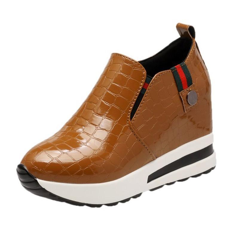 Women's Plus Size Solid Color Platform Loafers, Chunky Heel Casual Shoes
