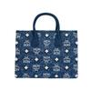 New MCM Nylon Tote Bag, Shopping Bag, Portable Crossbody Bag, Shoulder Bag Women's Blue MWTDSBO05LE001