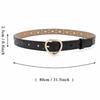 Faux Leather Buckle Belt Heart-shaped Pin Girls Dress Belt Youth Kids Waist Belt  for Kids