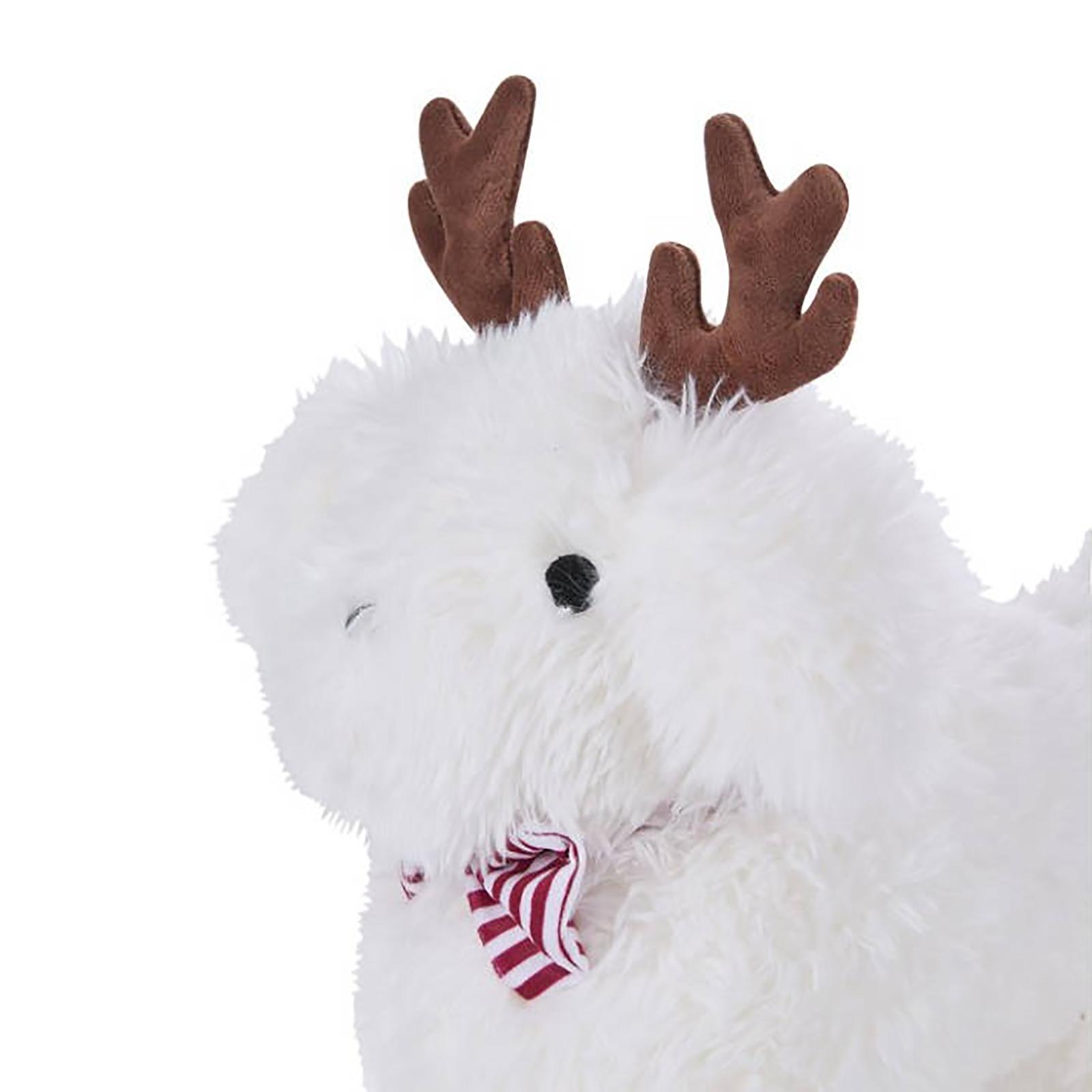 

12 дюймов x 17 дюймов Рождественская игрушка собака праздничная декоративная подушка One Size белый