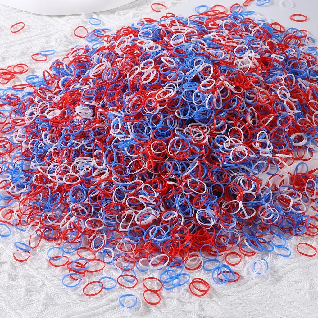 1000/2000Pcs Colorful Small Disposable Hair Bands Scrunchie Girls Elastic Rubber Band Ponytail Holder Hair Accessories Hair Ties