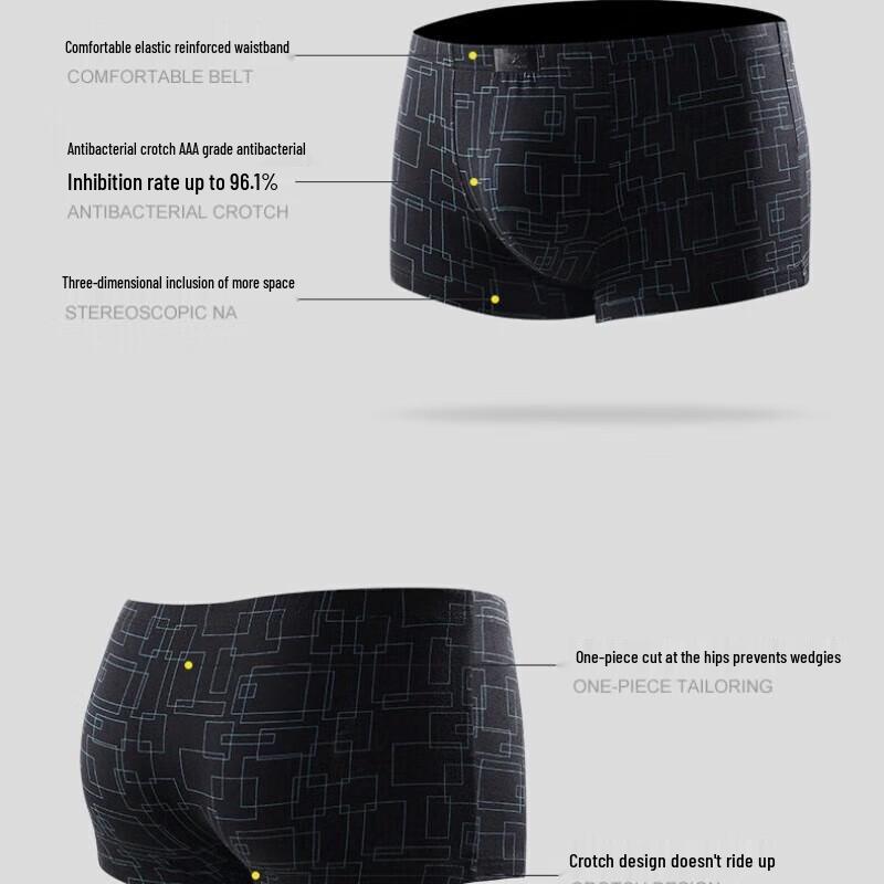 Seven Wolves Herren Antibakterielle Baumwoll-Boxershorts