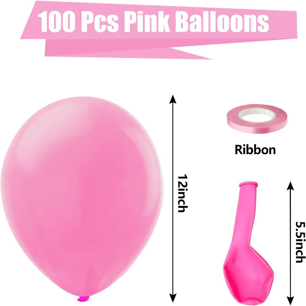 100PCS multi-color latex balloon set suitable for birthday parties, weddings, Valentine's Day party decoration