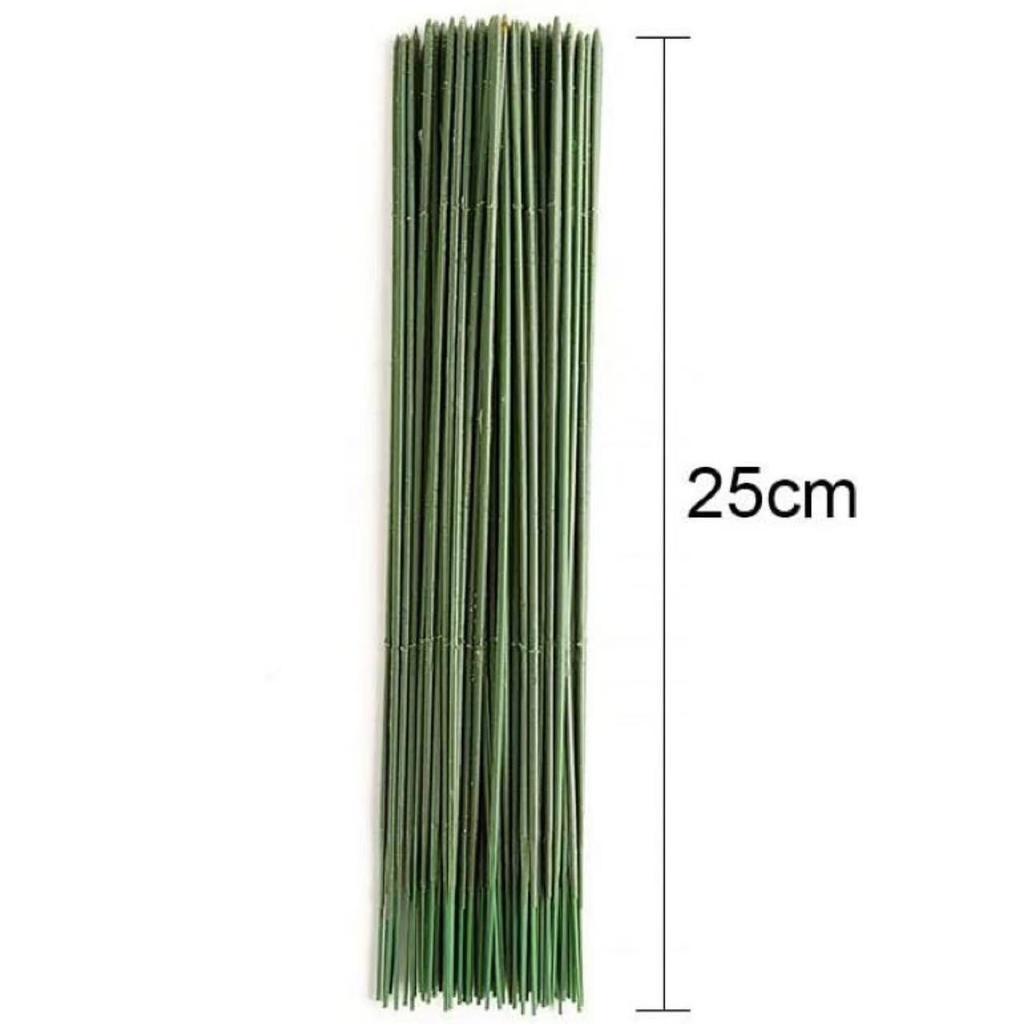 Green Flower Stem Iron Wire Christmas Wedding Celebration Bridal Bouquet Home Vase Table DIY Manual Accessory Material Decor