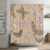 Elegant Butterfly Moth Design Shower Curtain Waterproof Bath Decor Decoration