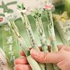 Elegant Floral Patterned Gel Pen With Ergonomic Handle Non Toxic Ink For Students Professional Daily Use Friendly Stationerys
