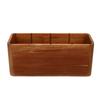 Kitchen Utensil Holder Wooden Countertop Cutlery Storage Organizer Silverware Holder with 4 Compartments for Spoon Fork