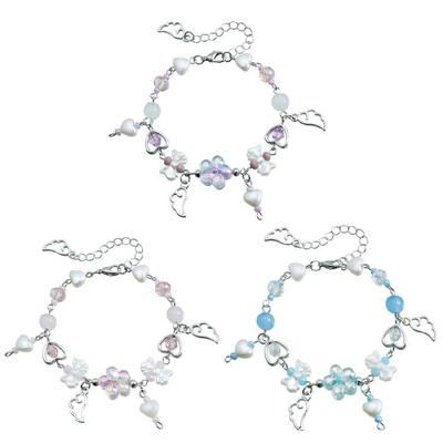 Süßes Blumen-Perlenarmband Armband Verstellbare Kette Ästhetisches Armband