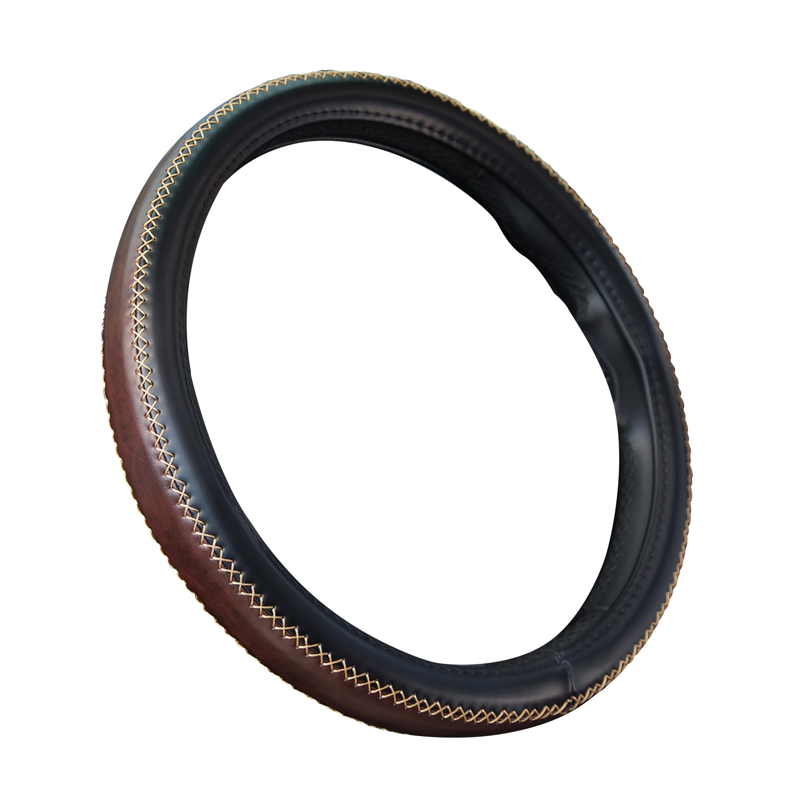 

Чехол на руль ZATOOTO для легкого S-образного руля, пятно для салона автомобиля класса люкс, размер, стильный, ощущение, чехол, профилактика, противоскользящий, детали, коричневый,