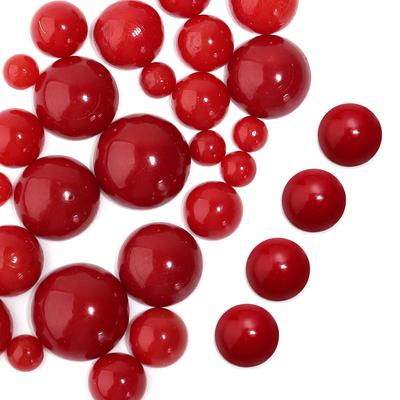 3-12mm Czerwony Koral Okrągłe Kaboszony Koraliki Płaski Spód Naturalny Kamień Kaboszon DIY Bransoletki Pierścionki Zawieszki Akcesoria do Tworzenia Biżuterii
