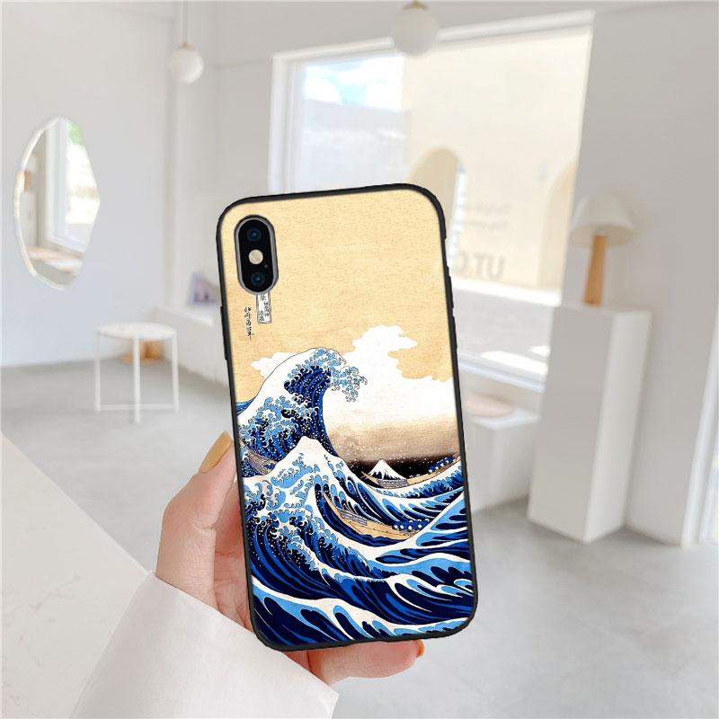 BF66 Great Wave Off Kanagawa Soft Shell Phone Case for Xiaomi Poco C40 C50 C51 C55 C65 C71 C75 F3 F5 F6 F7 M2 M3 Pro Ultra