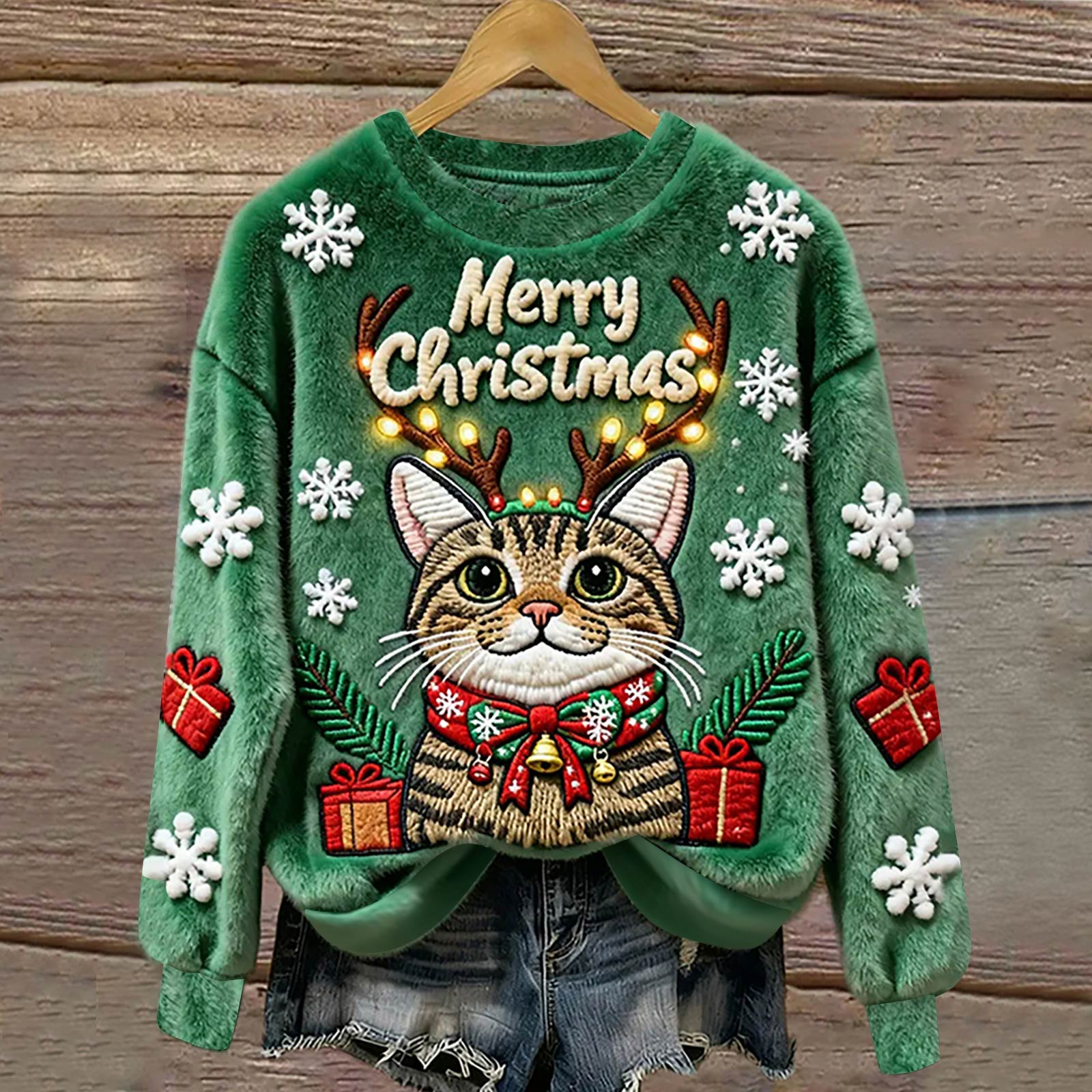 

Женская мода повседневная толстовка с круглым вырезом и длинными рукавами с принтом M