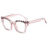 New blue light blocking glasses for women, color block plain glasses, trendy color blocking, can be paired with nearsighted glasses frames