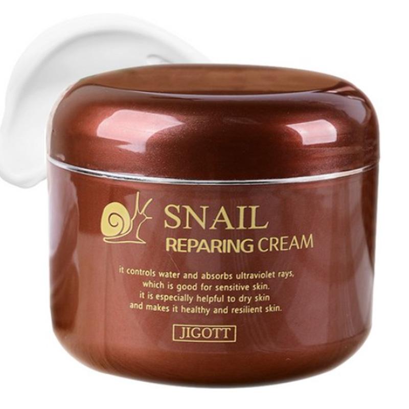Jigott Восстанавливающий крем с муцином улитки 100 мл