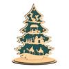 Christmas Tree Table Sign Decoration Farmhouse Rustic Jesus Nativity Wooden Ornament with Base Home Office Bookshelf Desktop Decor