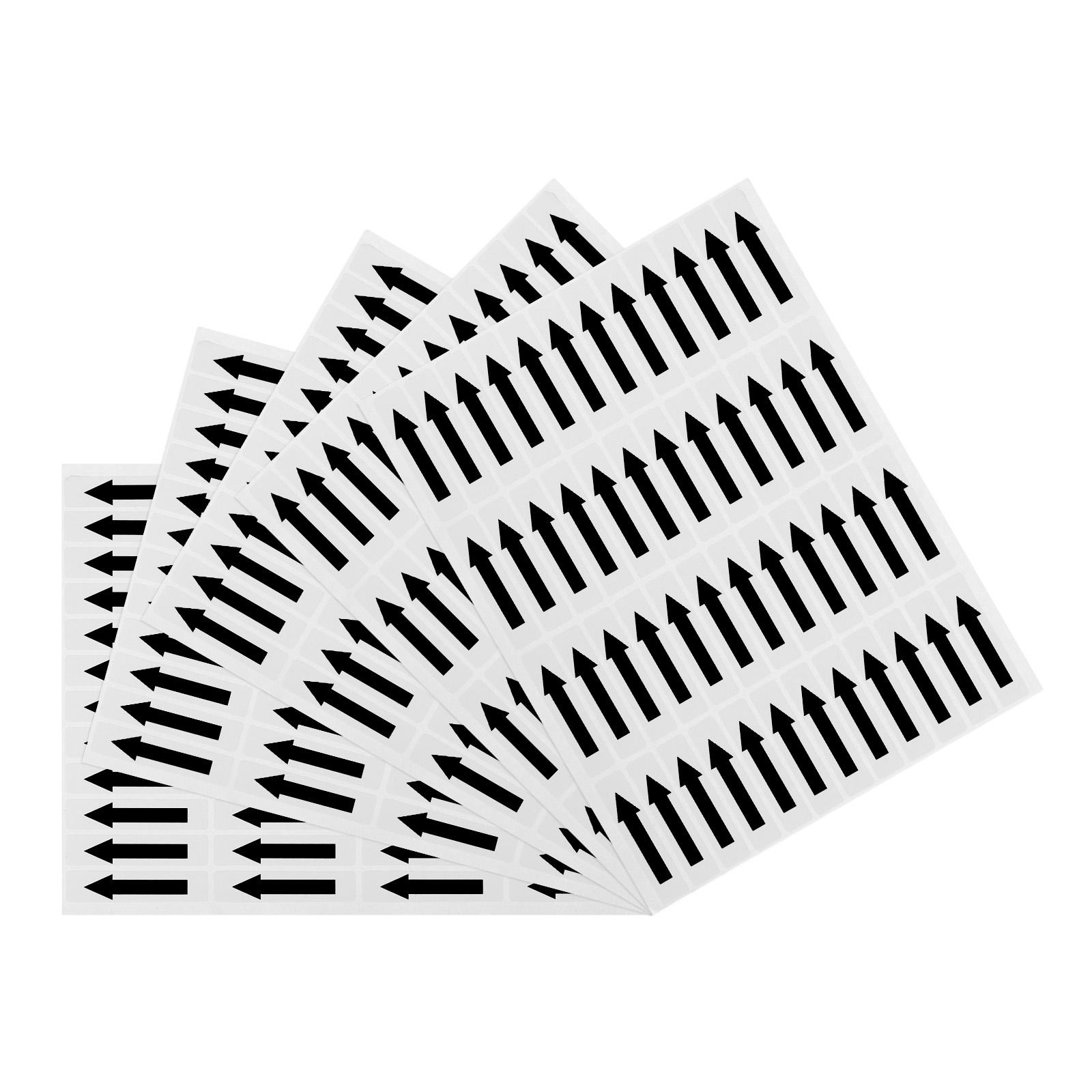 21Sheets Rectangle Arrow Shape Stickers Labels Self-adhesive Color Coded Label Arrow Guide Label Sticker for Maps Report Project черный белый