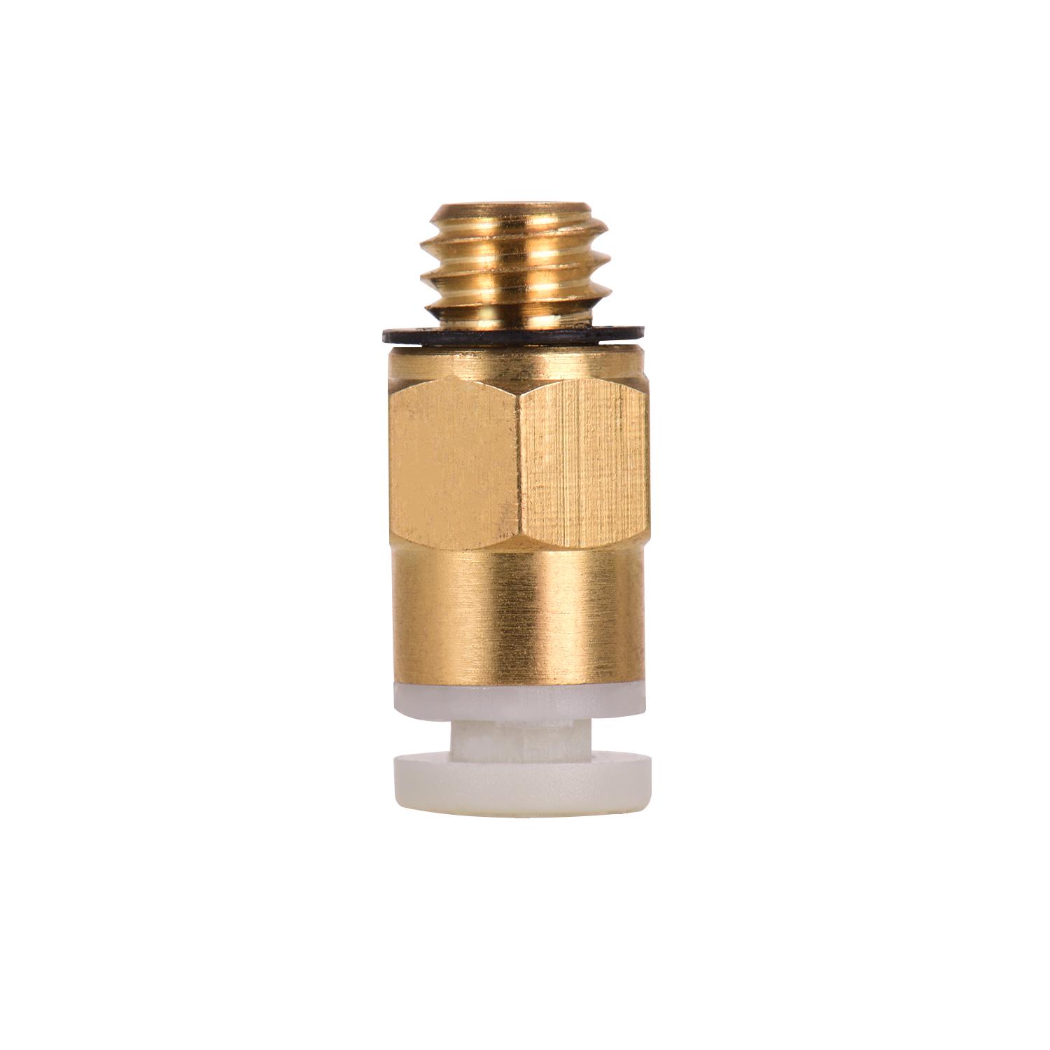 

PC4 M6 Male Straight Pneumatic Tube Push Fitting Connector Compatible for CR 10 Ender 3 3D Printer Extruder золотой