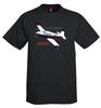 Mooney M20K (Blau Rot) Flugzeug T-Shirt - Personalisiert mit Ihrer N#
