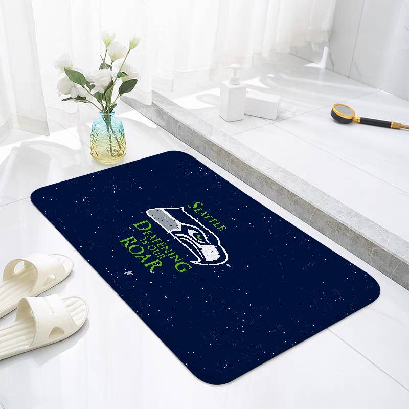 S-Seattle Seahawks Floor Mats Home Laundry Rug Carpet For Living Room Decor Lounge Area Anti-slip Foot Mat Entrance Doormat