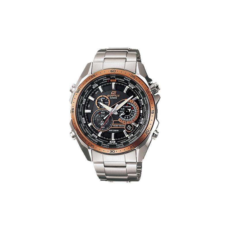 

Casio EDIFICE Solar Powered Quartz Movement Stainless Steel Strap Japanese and Korean Watch Men s Watch Black Dial EQS-500DB-1A2 чёрный