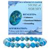 Regali Festivi Bracciale con Perle di Apatite Blu Pietra Naturale Gioielli alla Moda Rilassanti Per Uomo e Donna Accessorio Semplice Versatile per l'Uso Quotidiano