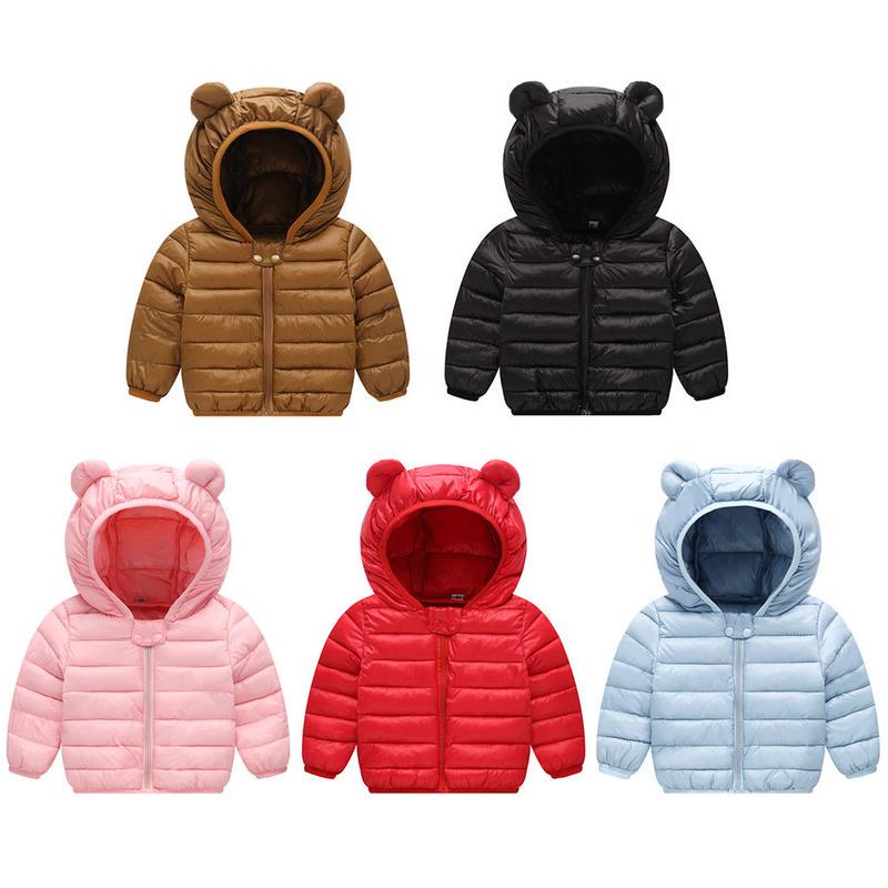 Winter Hooded Coats for Kids Lightweight Down Jacket For Baby Boys
