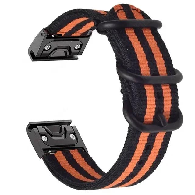 22 26mm QuickFit Ersatz-Uhrenarmband für Garmin Instinct 2X Solar Fenix 7 7X 6X 6Pro 5X 5 Epix2 Nylon-Armband
