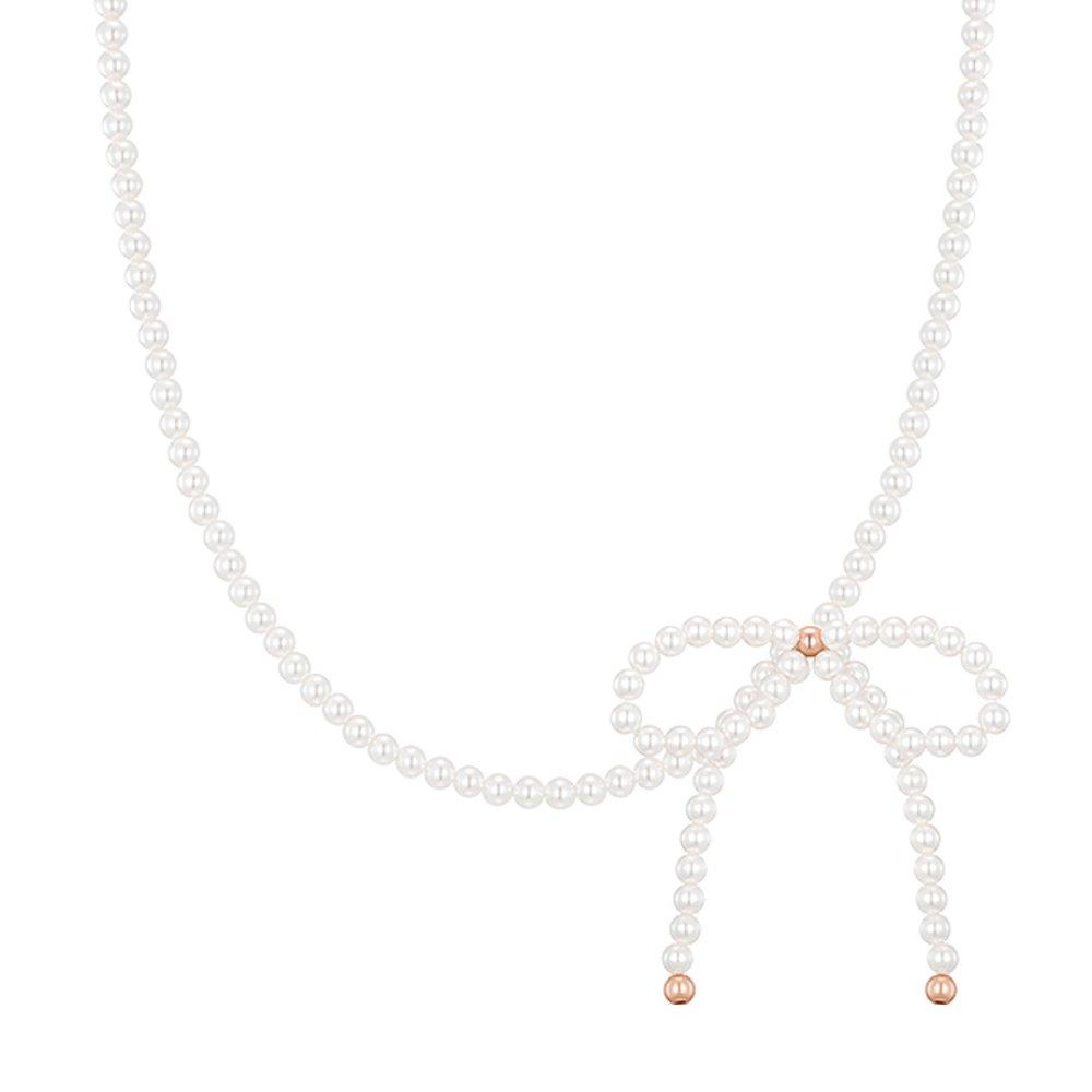 Mariel Ribbon Pearl Bead Necklace (Jjljni4Bs356Sr420)