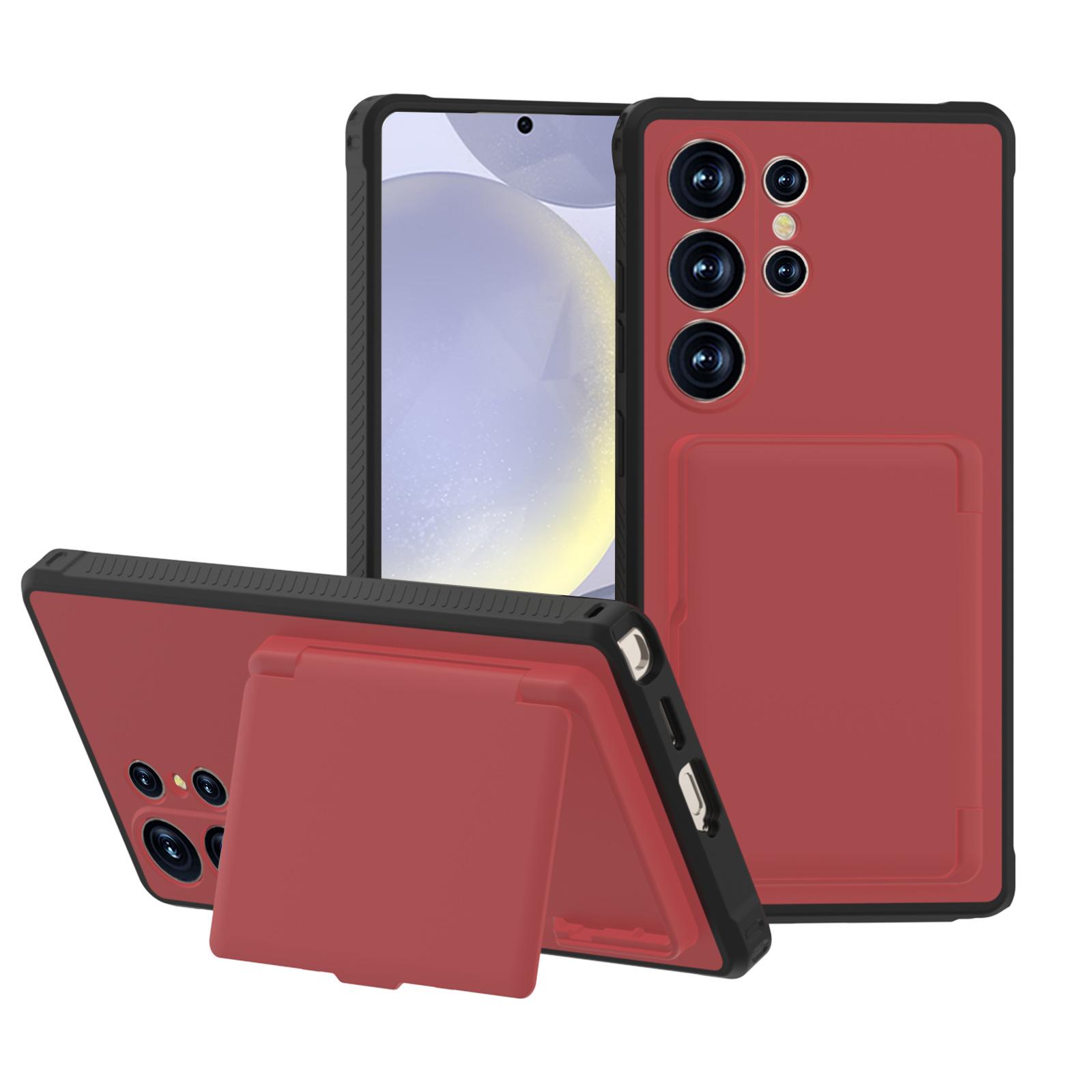 

Подходит для чехла для мобильного телефона Samsung S25UItra, противоударный, складное зеркало, держатель для карт, чехол для мобильного телефона из ПК S25