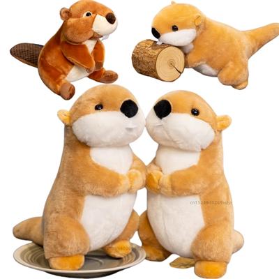 Simulation 20cm Marmot Groundhog Beaver Artificial Plush Toy Decor Funny Animals Toys Birthday Halloween Presents for Boys Girls