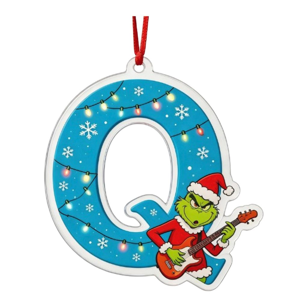 26 Letters Christmas Hanging Ornaments 2D Acrylic Home Decorations for Holiday