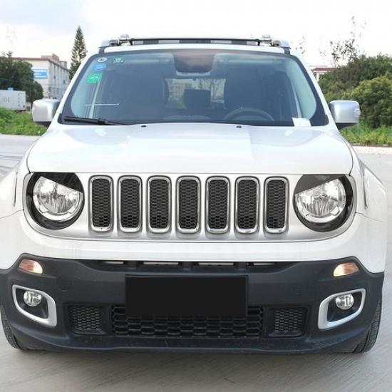 Eyes ABS Headlight Trim Head Light Bezel Lamp Cover for Jeep Renegade