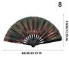 Holographic Folding Fan Pvc Glitter Laser Taiji Fan Dancing Clap Fan For Kung Fu Concerts And Rave Parties Colorful Accessory