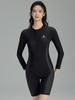 Women's Long Sleeve One-Piece Wetsuit: Sun Protective, Quick Dry, Conservative, Plus Size, Slimming Swimwear