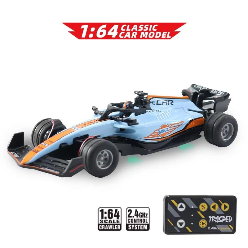 Non-Toxic 1/64 Desktop Rc Drift Racing Car Mini 2.4G Alloy Remote Control Car With Light Adjustable Speed Cars Toy For Children Adult Gift