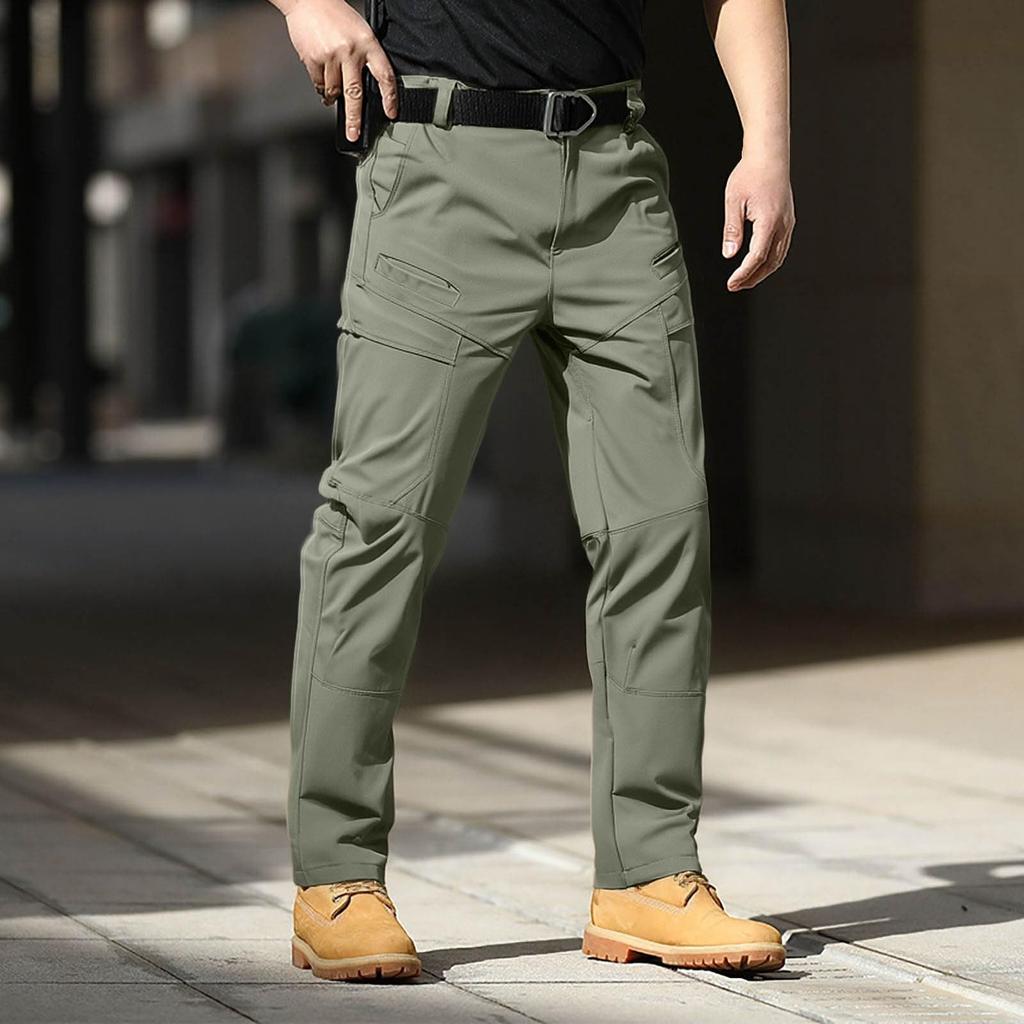 Men's Cargo Pants with Multi-Pockets Breathable Rip- for Outdoor Work and Hiking