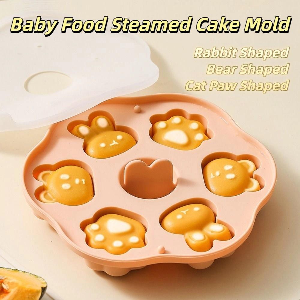 DIY Baby Food Steamed Cake Mold Creative Cartoon Baking Mold Silicone Cake Mold  Baking Tool