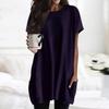 Regular Fit Women T Shirt Short Sleeves Round Neck Pocket Print Tops