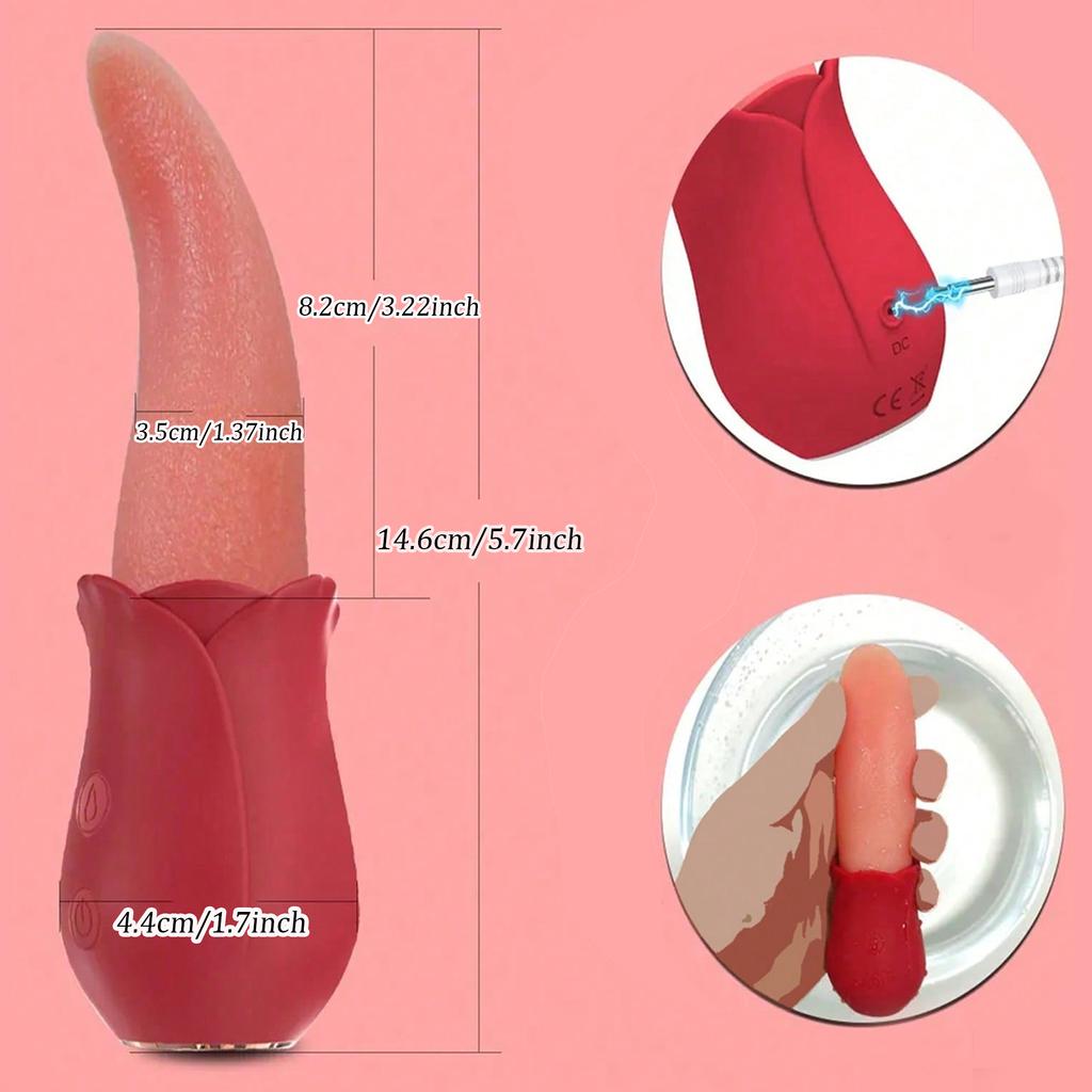 10 Muster, großer realistischer Zungenvibrator, Klitoris-Stimulator, weiblicher Masturbator, erwachsenes weibliches Zungenspielzeug, G-Punkt-Stimulator, vaginaler Klitoris-Masturbator