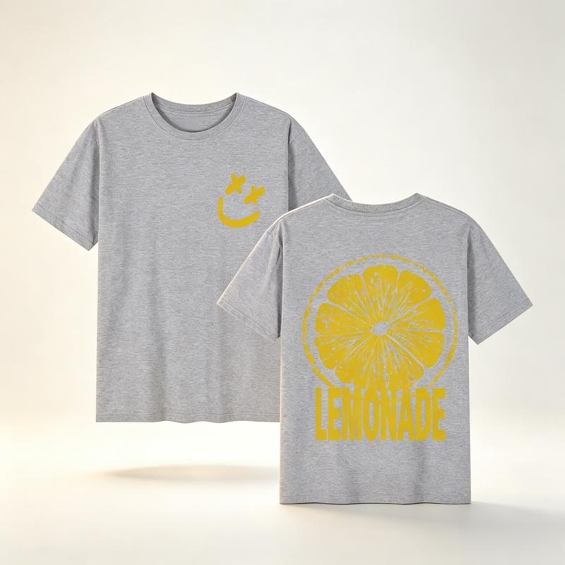 Louis Tomlinson Lemonade Tour Harajuku Vintage Unisex and Women  Summer Cotton Printed Loose Casual Tshirt