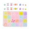 KKLM 24 Types of Colorful Beads for Making DIY Accessories, 168 Pieces Colorful Frosted Beads, Pastel Colors, Handicraft Set, for Bracelets,