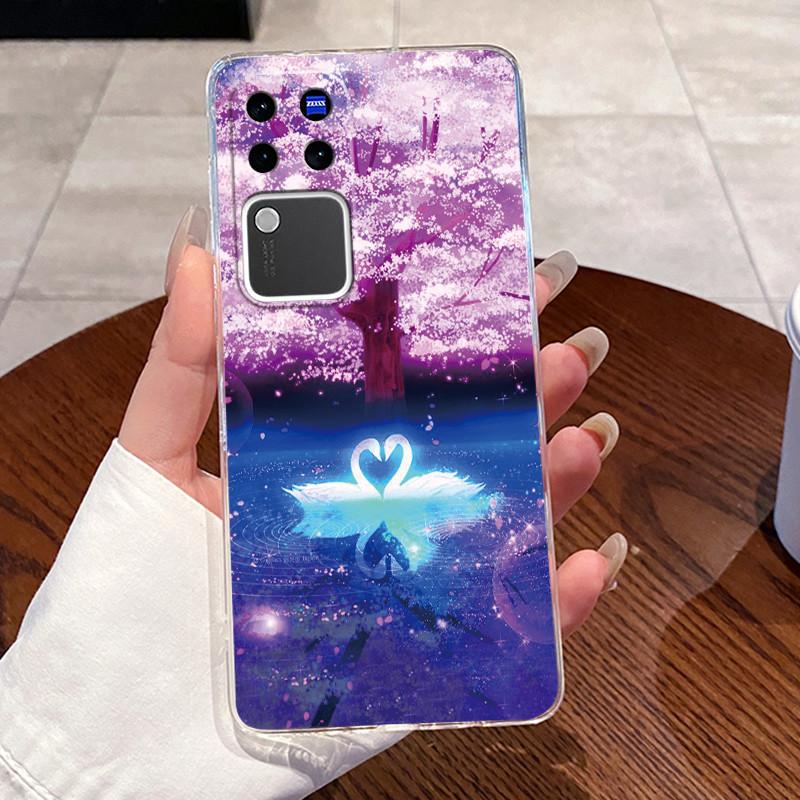 Jelly Casing For Vivo V30 Pro V2319 VivoV30 V2318 Clear Silicone Soft TPU Back Cover Cute Cat Rabbit Heart Protective Case