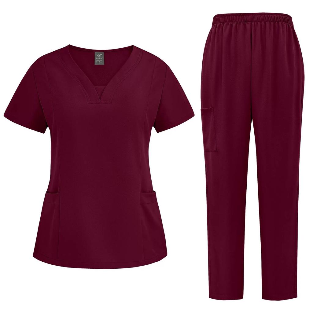 Customized Unisex Hospital Nursing Uniforms Beauty Dental Salon Work Clothes Stretchy Suit Medical Uniform Women Men Scrub Sets